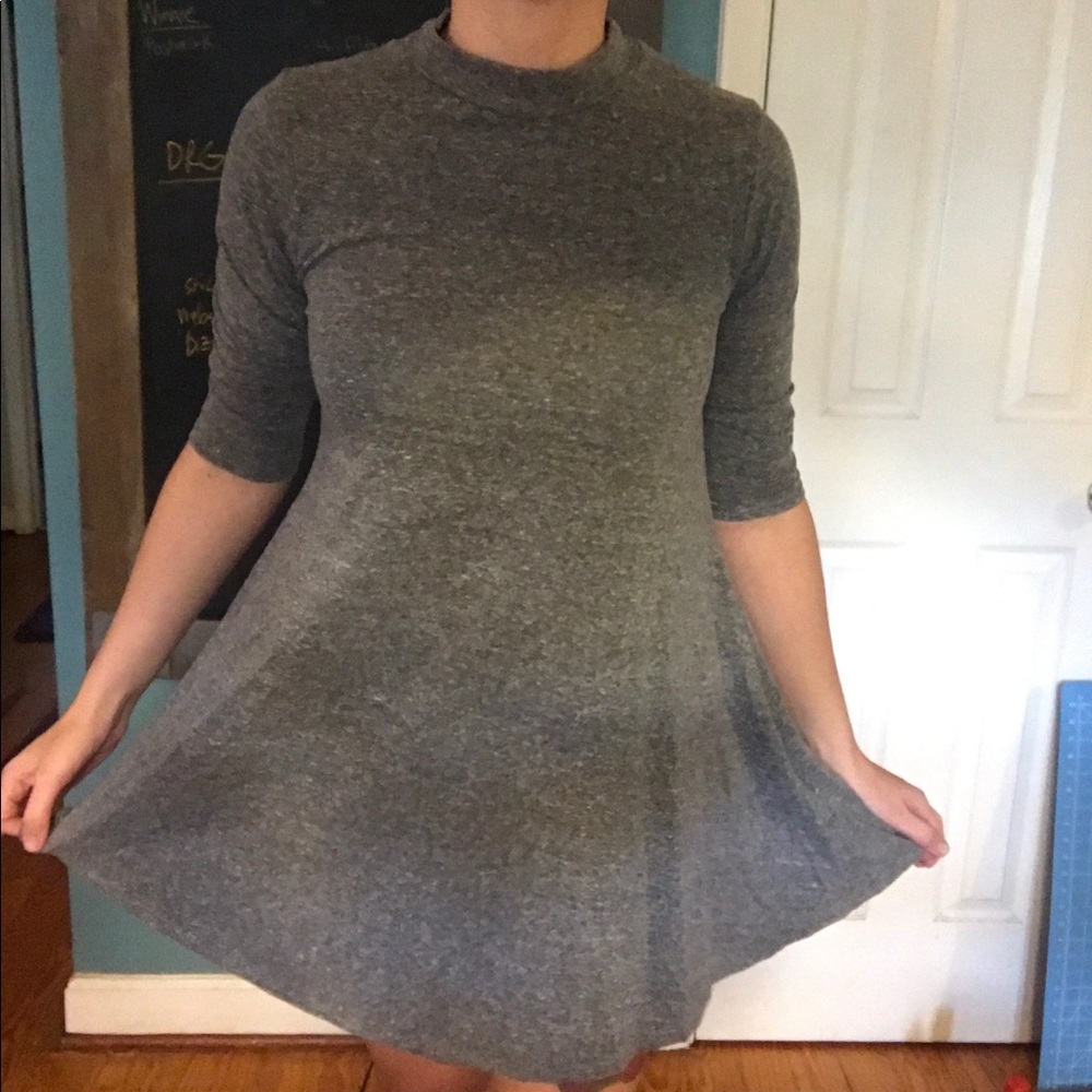 Gray Mockneck Tunic or Dress - Very Comfy